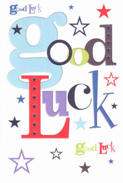 This exuberant good luck card, perfect for any Enfield Wash milestone moment, brims with playful typographic flair and uplifting spirit. Each letter of the central message is distinct, starting with a prominent, light blue 'g' that feels almost sculpted from a morning sky above Enfield's leafy lanes. The palette dances between bold reds, soulful purples, lively greens, and cerulean blues, forming a joyous harmony that immediately catches the eye. Across the smooth, vivid white surface, a constellation of stars in varying shapes and saturations - from twilight navy to misty lavender - creates a sense of infinite possibility, much like the sense of endless potential in local community gatherings. The surface is sleek and gently weighted, hinting at high-quality cardstock that begs to be touched. Designed for friends, colleagues, or loved ones facing a personal leap - maybe a new business opening near Turkey Street or the start of a term at a local school - this card exudes genuine encouragement. It carries the same warmth and pride a florist in Enfield Wash would feel wrapping the final ribbon on a congratulatory bouquet: an artistic, personal touch meant to accompany someone as they step into their next chapter.